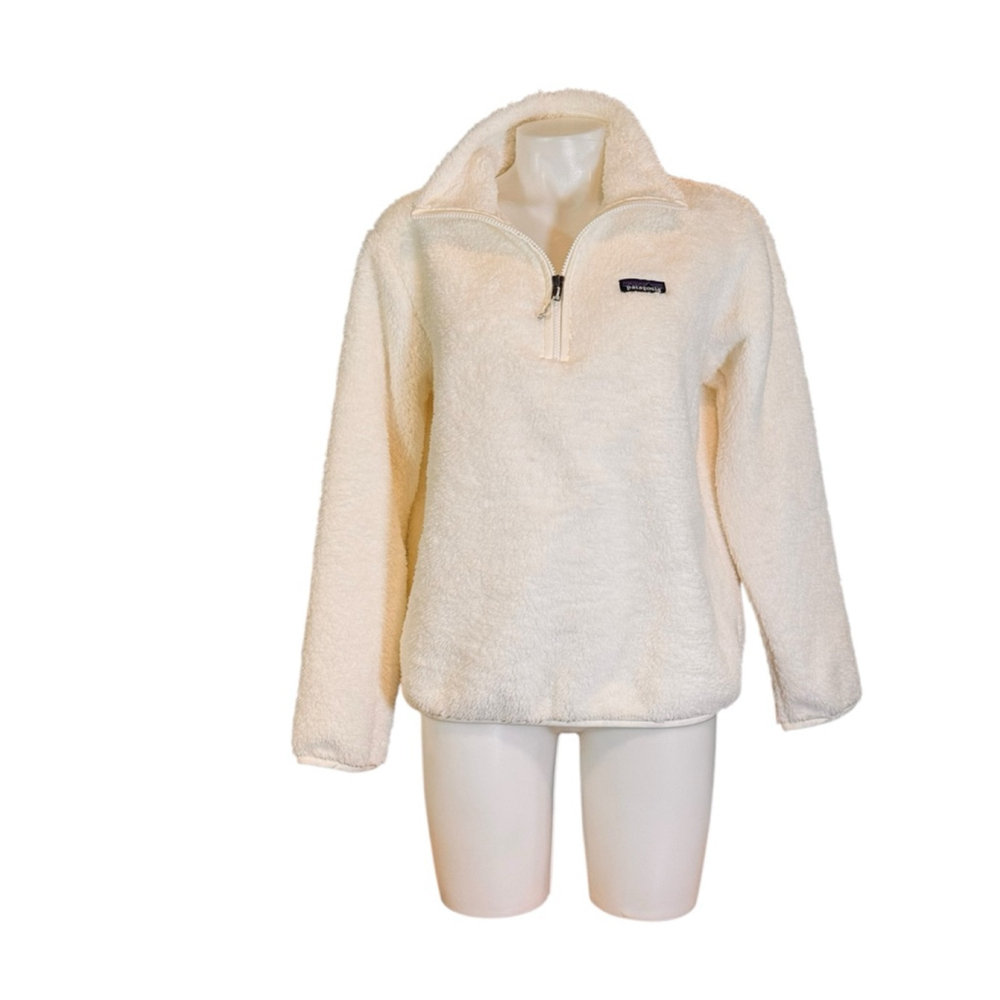 Women's Patagonia Los Gatos 1/4 Zip Fleece Sweatshirt XL Off-White - Picture 1 of 3